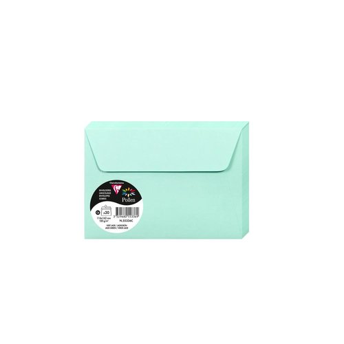 Sobre Clairefontaine Pollen 114X162 120G Verde Jade Paquete De 20 Sobre Clairefontaine Pollen 114X162 120G Verde Jade Paquete De 20