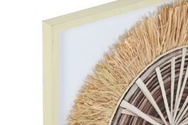 DKD Home Decor Cuadro Boho Natural Blanco Pino 60 x 60 x 3 cm (2 Unidades)