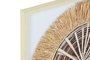 DKD Home Decor Cuadro Boho Natural Blanco Pino 60 x 60 x 3 cm (2 Unidades)