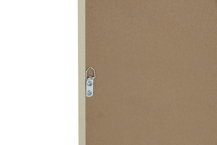 DKD Home Decor Cuadro Boho Natural Blanco Pino 60 x 60 x 3 cm (2 Unidades)