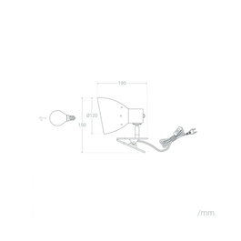 Pathein Lámpara de Escritorio de Metal con Pinza SKD-T1003