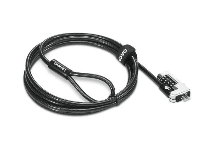 Lenovo 4XE1F30277 Cable de Seguridad Kensington con Cerradura de Combinación de 4 Dígitos, Negro, 1.8 Metros