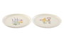 DKD Home Decor Juego de 6 Platos de Porcelana Flores Multicolor FLOWER 24