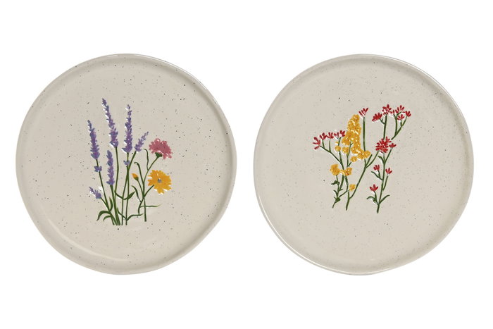 DKD Home Decor Juego de 6 Platos de Porcelana Flores Multicolor FLOWER 24 DKD Home Decor Juego de 6 Platos de Porcelana Flores Multicolor FLOWER 24