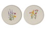 DKD Home Decor Juego de 6 Platos de Porcelana Flores Multicolor FLOWER 24