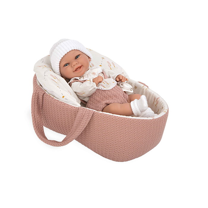 Muñecas Arias Muñeca Elegance Babyto Rosa con Capazo Muñecas Arias Muñeca Elegance Babyto Rosa con Capazo