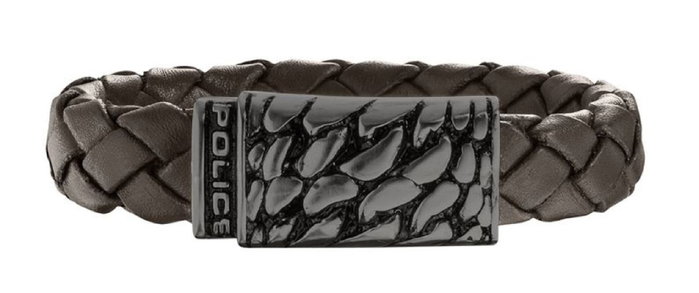 Police S14AHW03B Pulsera de Cuero Marrón para Hombre Police S14AHW03B Pulsera de Cuero Marrón para Hombre