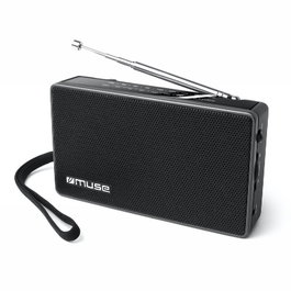MUSE Radio Portátil Analógica M-030 R Negro