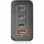 NGS BUD 240W Cargador de Pared GaN 240W 4 Puertos (3 USB-C + 1 USB-A) Negro