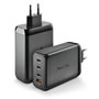 NGS Cargador de Pared GaN 240W 4 Puertos (3xUSB-C + 1xUSB-A) Negro