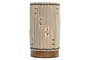 DKD Home Decor Lámpara de Sobremesa Algodón Rafia Nudo 16x16x28 cm Crudo, Negro y Marrón
