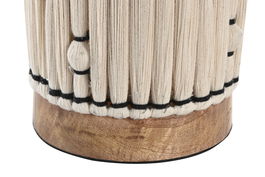 DKD Home Decor Vila3 Lámpara Sobremesa Urban Crudo Negro 16 x 28 x 16 cm (2 Unidades)