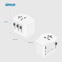 Simon Adaptador de Viaje Universal con 3 Puertos USB (1A+2C) 65W para Más de 200 Países, Carga Rápida, Incluye Bolsa