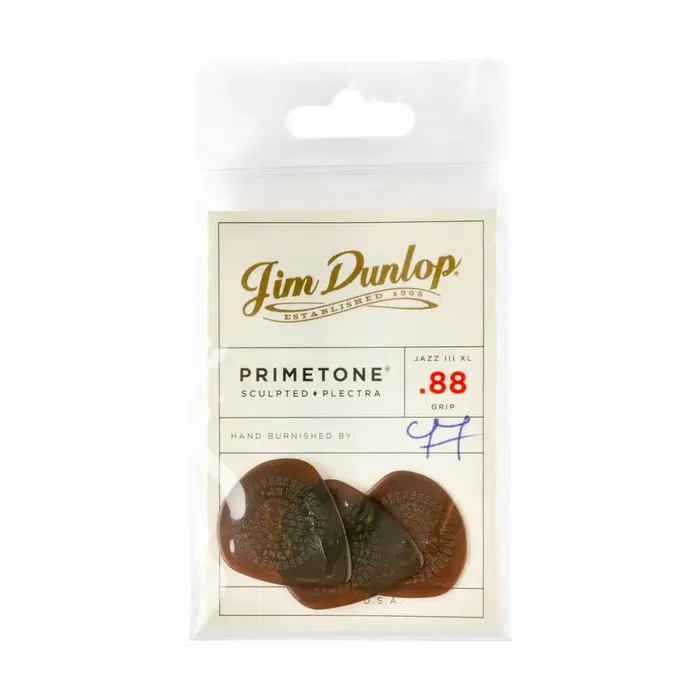 Dunlop Jazz III XL Púas Primetone Sculpted Plectra - Pack 3 Unidades - 0,88 mm Dunlop Jazz III XL Púas Primetone Sculpted Plectra - Pack 3 Unidades - 0,88 mm