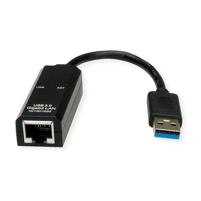 VALUE VALUE 12.99.1119 Adaptador USB 3.2 Gen 1 a Gigabit Ethernet RJ-45, Negro VALUE VALUE 12.99.1119 Adaptador USB 3.2 Gen 1 a Gigabit Ethernet RJ-45, Negro