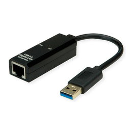 VALUE VALUE 12.99.1119 Adaptador USB 3.2 Gen 1 a Gigabit Ethernet RJ-45, Negro