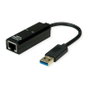 VALUE VALUE 12.99.1119 Adaptador USB 3.2 Gen 1 a Gigabit Ethernet RJ-45, Negro