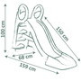 S.Life Tobogán deslizamiento 150 cm, con escalera, 100x159 cm, para niños a partir de 3 años, plástico, incluye caja en español y portugués