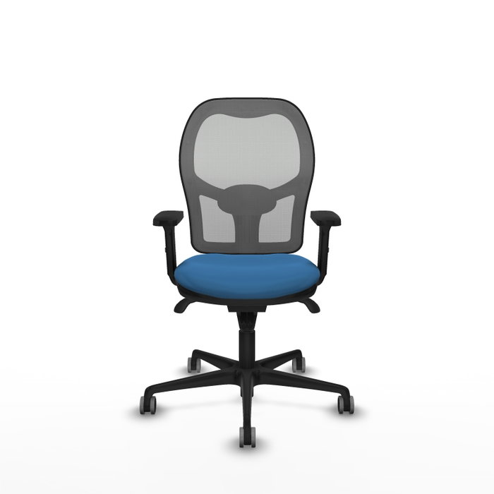 PIQUERAS Y CRESPO Silla de oficina Jorquera con mecanismo Sincro, Azul claro y Gris