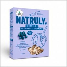NATRULY Granola Arándanos y Cardamomo Bio 325Gr Vegana Sin Gluten Azúcares Añadidos