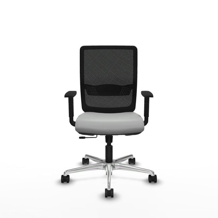 PIQUERAS Y CRESPO Silla de oficina Haches con mecanismo Sincro/Traslack, Gris claro y Negro
