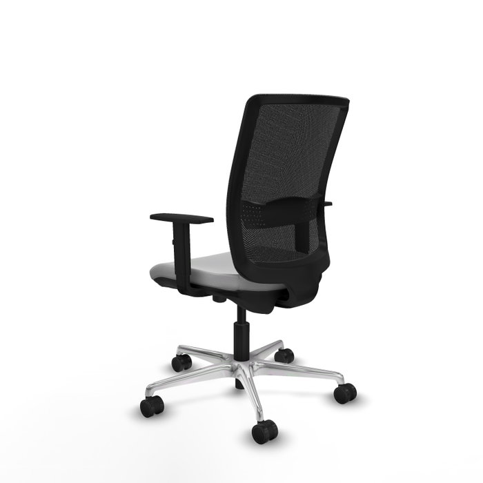 PIQUERAS Y CRESPO Silla de oficina Haches con mecanismo Sincro/Traslack, Gris claro y Negro