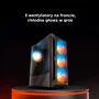 Rampage SHIVA Caja PC con ventana 4x ventilador 120mm Rainbow negra