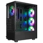Rampage SHIVA Caja PC con ventana 4x ventilador 120mm Rainbow negra