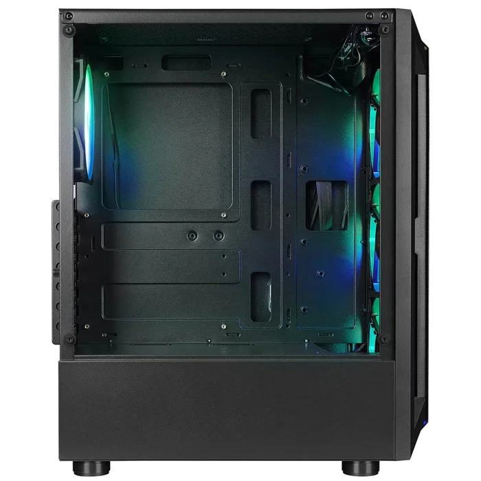 Rampage SHIVA Caja PC con ventana 4x ventilador 120mm Rainbow negra