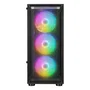 Rampage SHIVA Caja PC con ventana 4x ventilador 120mm Rainbow negra