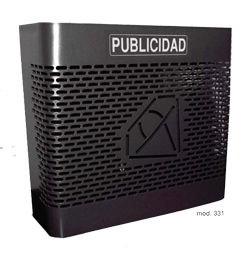 BTV Cesta de Publicidad Horizontal Grande Negro
