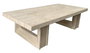 DKD Home Decor Mesa de Centro Olmo y Mármol Travertino 160x80x43