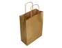 Q-connect Bolsa Papel Kraft Oro L con Asa Retorcida 320x400x140 mm Paquete 25 Unidades