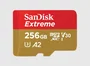 SanDisk SDSQXAV-256G-GN6MA Tarjeta de Memoria MicroSDXC Extreme 256GB, UHS-I U3, Clase 10, A2, V30, 190/130 MB/s, Lectura hasta 160 MB/s