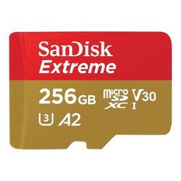 Sandisk Extreme 256 GB MicroSDXC Rojo