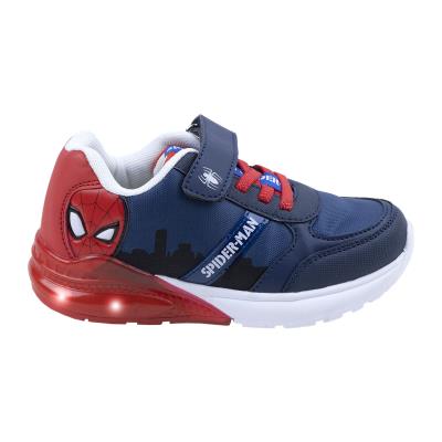 Deportiva Suela Tpr Con Luces Spiderman Azul Oscuro 30