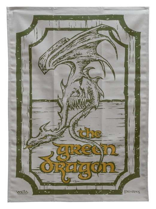 Weta Workshop Juego de 2 Paños de Cocina El Señor de los Anillos Green Dragon & Prancing Pony 69 cm