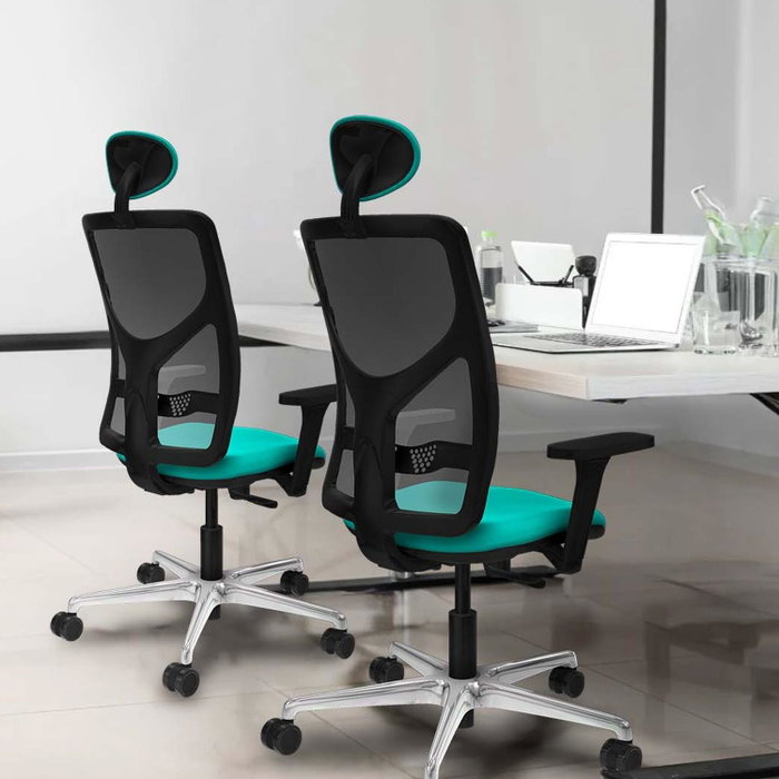 PIQUERAS Y CRESPO Silla de oficina Motilla con mecanismo Sincro, Azul marino y Azul PIQUERAS Y CRESPO Silla de oficina Motilla con mecanismo Sincro, Azul marino y Azul