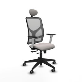 PIQUERAS Y CRESPO Silla de oficina Motilla Sincro/Traslack Blanco y Gris