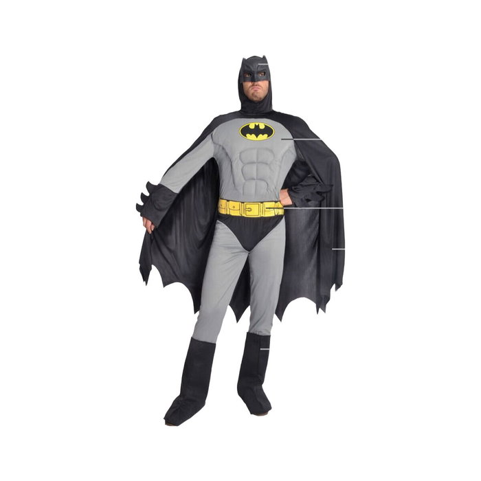 Disfraz Batman Adulto Talla XL Negro para Hombre