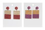 DKD Home Decor Set de 2 Pendientes de Rafia y Metal Surtido de 48 Piezas