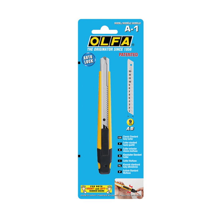 Olfa Cutter Estándar A-1 Cuchilla Fracturable 9 mm Diestros Y Zurdos