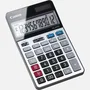 Canon HS-20TSC Calculadora Financiera de Sobremesa, 12 Dígitos, Conversor de Divisas y Cálculo de Impuestos, Negro y Plata, Alimentación Solar/Batería LR44