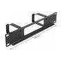 DeLOCK Panel de gestión de cables de 10″ con abertura y 2 ganchos 1U negro