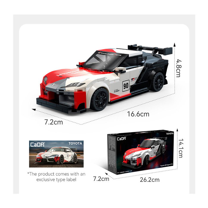 CADA Toyota GR Supra GT4 Escala 1:24, 324 Piezas