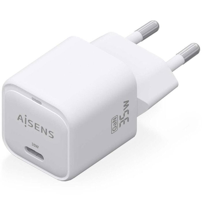 Aisens Cargador GaN 35W USB-C Blanco ASCH-35W1P022-W