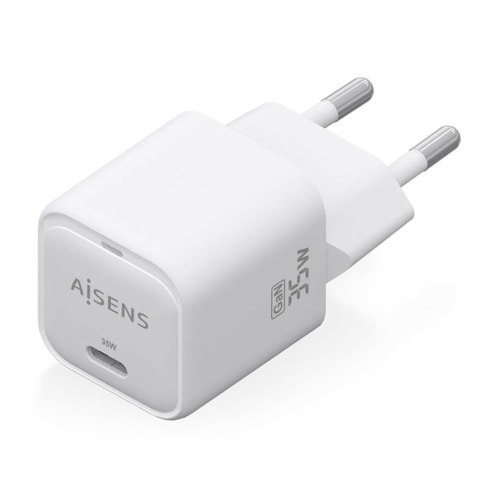 Aisens Cargador GaN 35W USB-C Blanco ASCH-35W1P022-W
