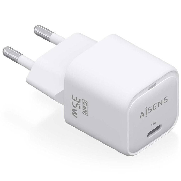 Aisens Cargador GaN 35W USB-C Blanco ASCH-35W1P022-W