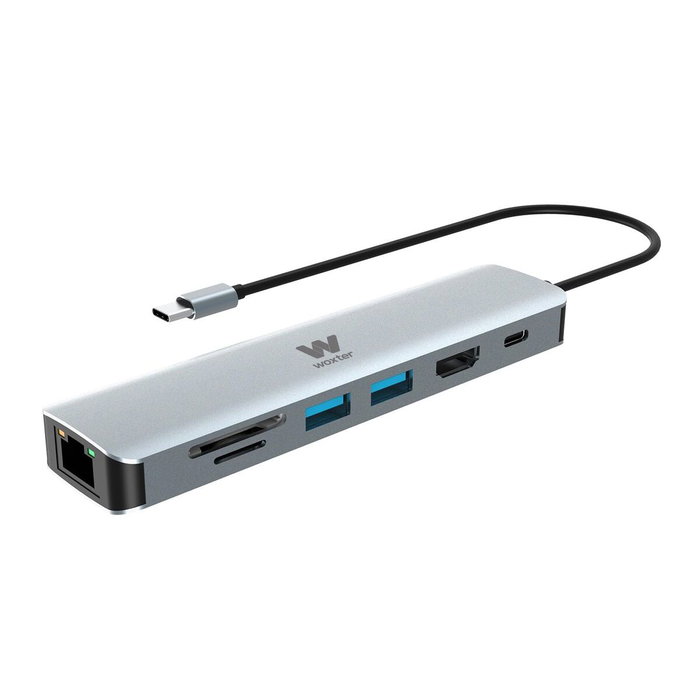 Woxter Docking Station USB Tipo-C PE26-181 Gris Woxter Docking Station USB Tipo-C PE26-181 Gris