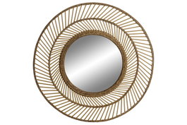DKD Home Decor Espejo Bambú Cristal 81x81 cm Natural